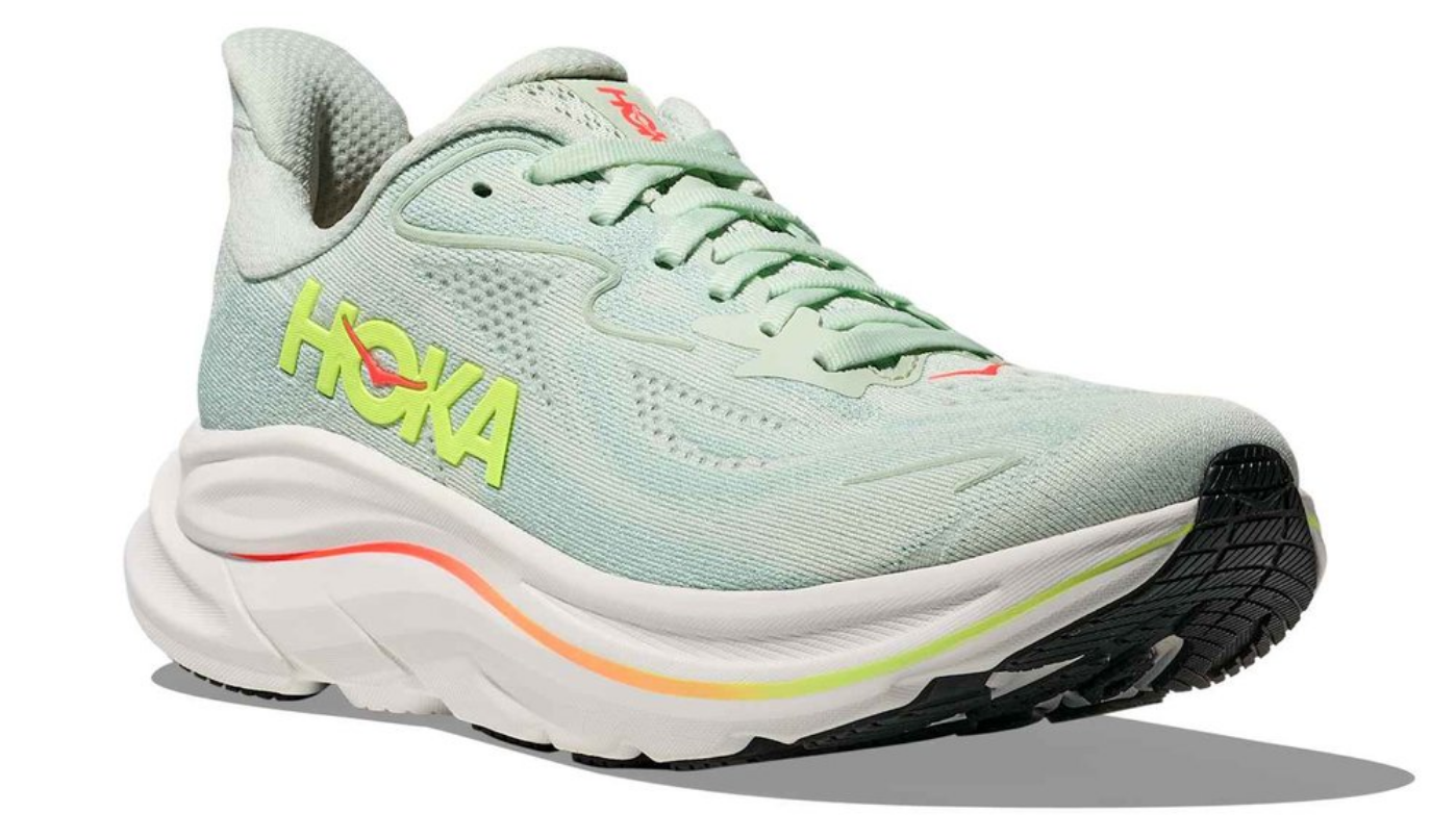 Hoka One One Clifton 10 Sea Glass Neon Flame (Women's)
