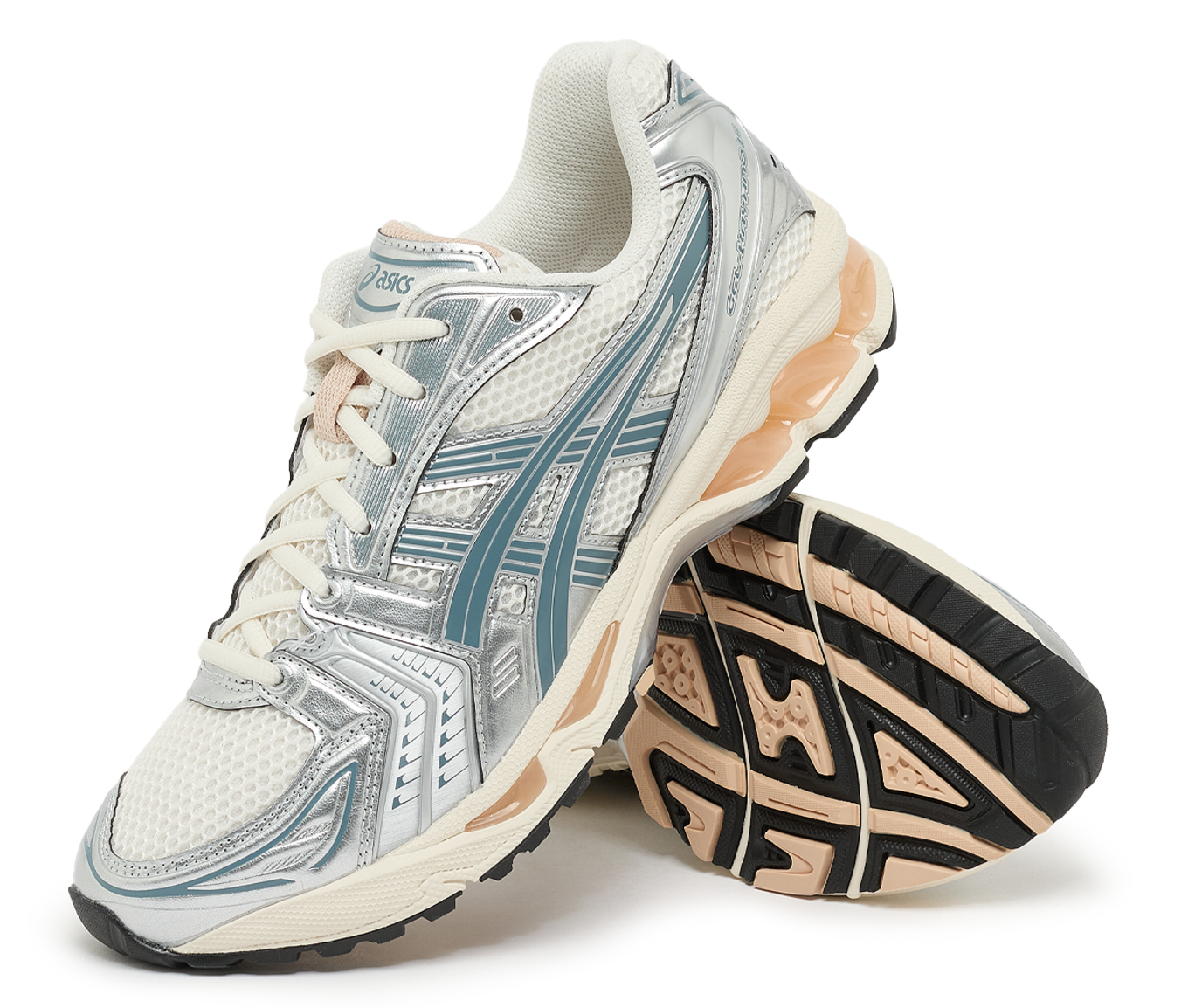 ASICS Gel-Kayano 14 Birch Pure Silver Teal Gold