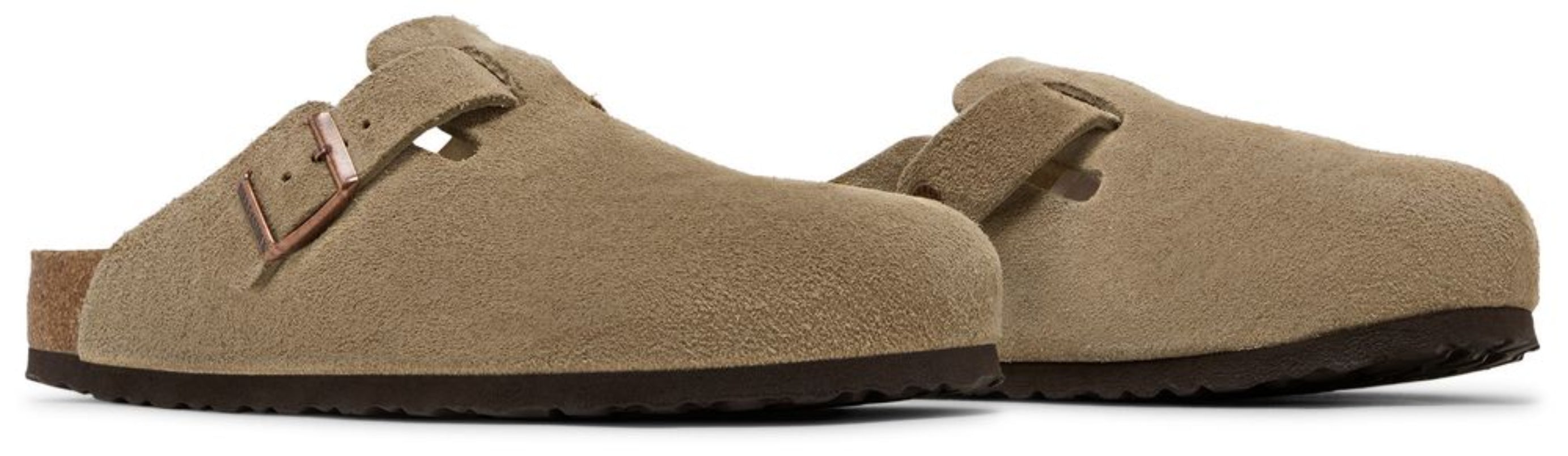 Birkenstock Boston Soft Footbed Suede Taupe