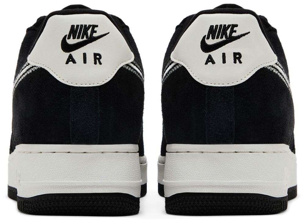 Nike Air Force 1 Low '07 LV8 Black Sail Embroidered Swoosh