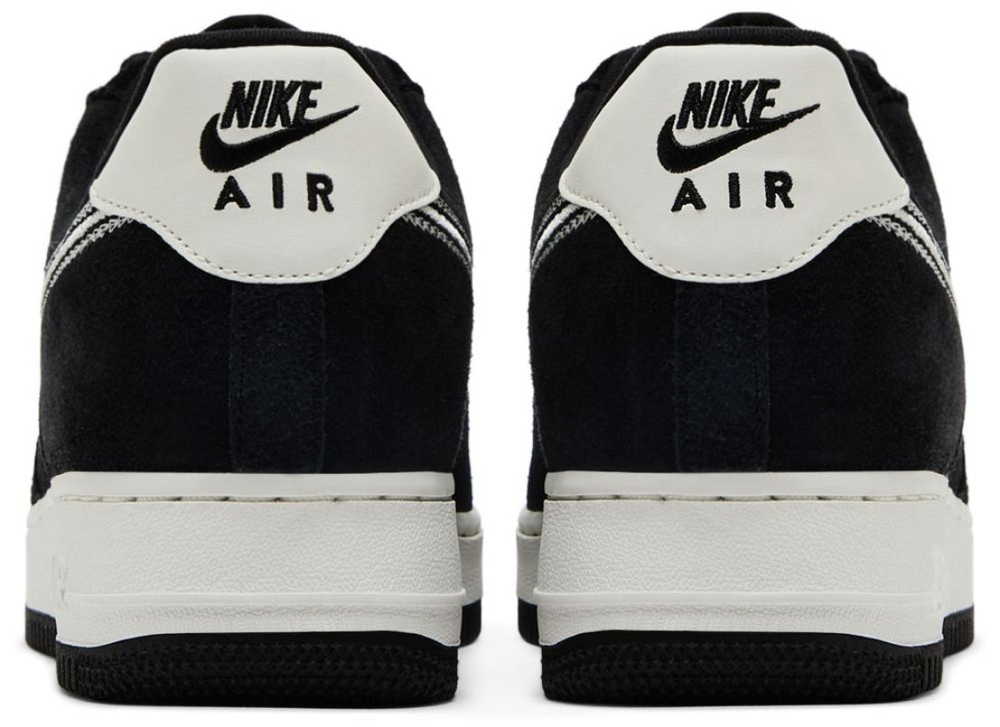 Nike Air Force 1 Low '07 LV8 Black Sail Embroidered Swoosh