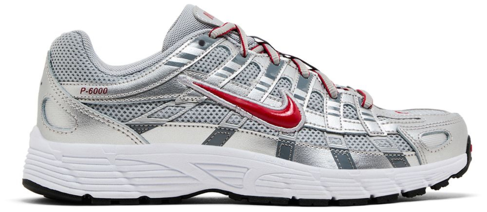 Nike P-6000 Metalic Silver Cool Red (GS)