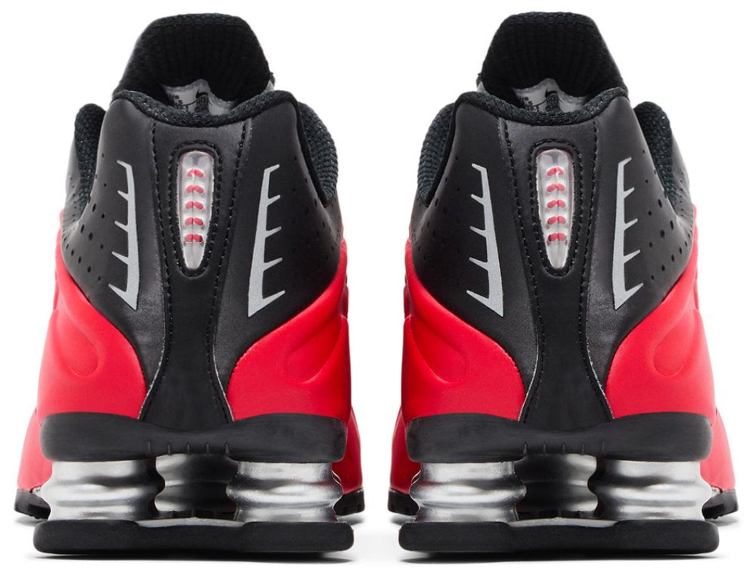 Nike Shox R4 University Red Black Metallic Silver