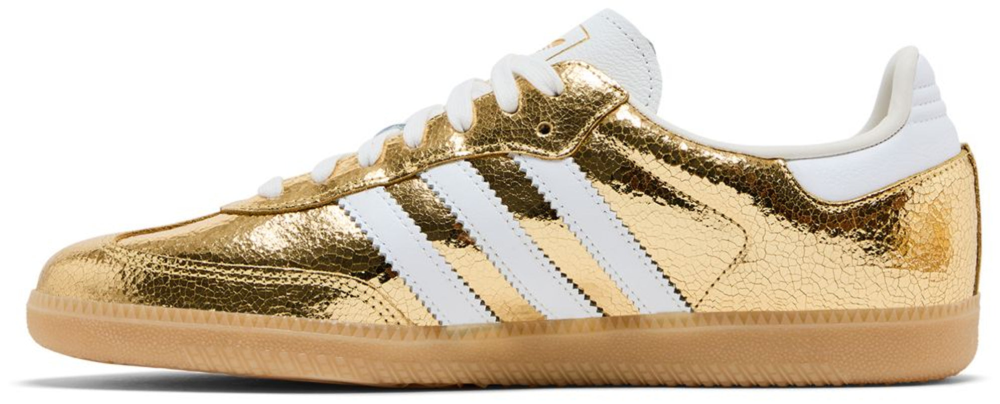 Adidas Samba OG Gold Metallic Cracked Leather (Women's)
