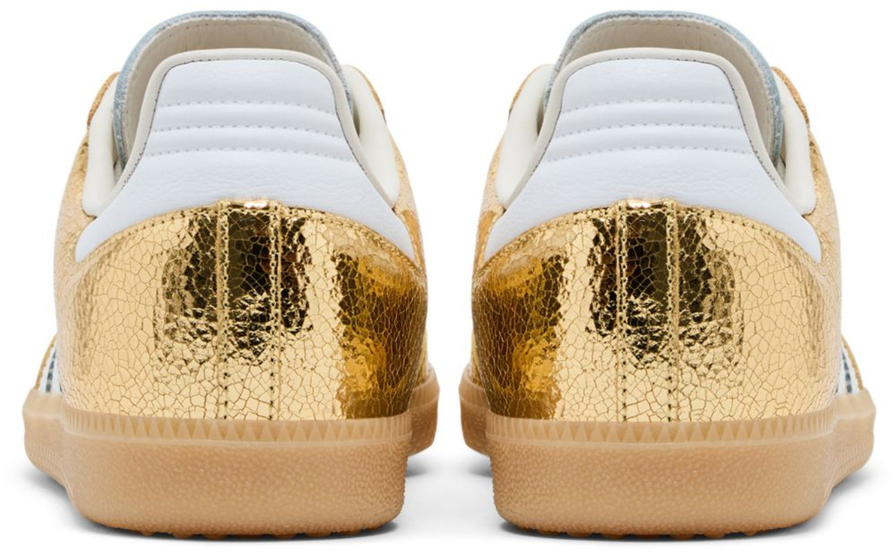 Adidas Samba OG Gold Metallic Cracked Leather (Women's)