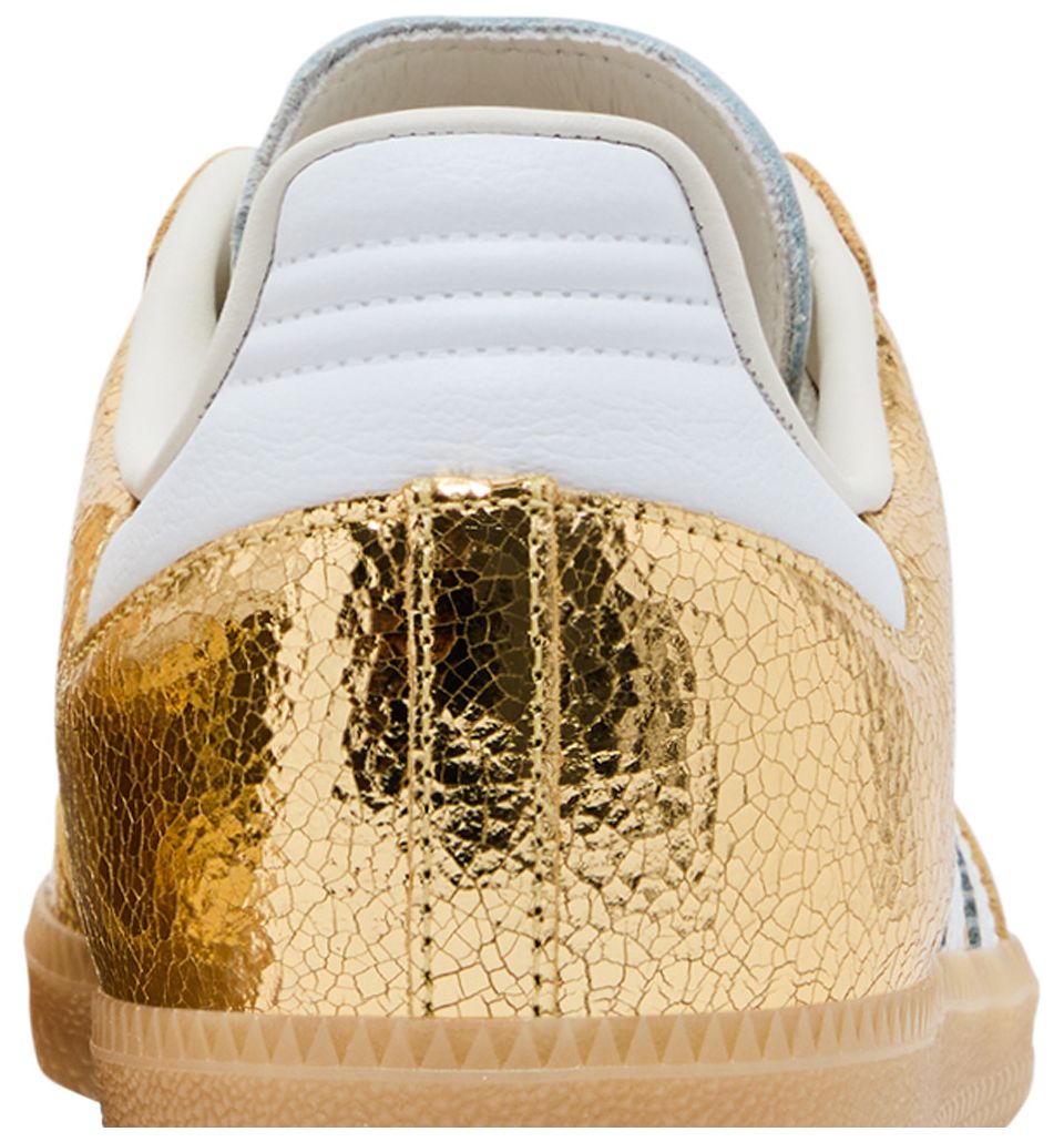 Adidas Samba OG Gold Metallic Cracked Leather (Women's)