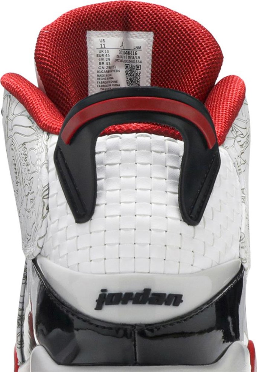Jordan Dub Zero White Varsity Red