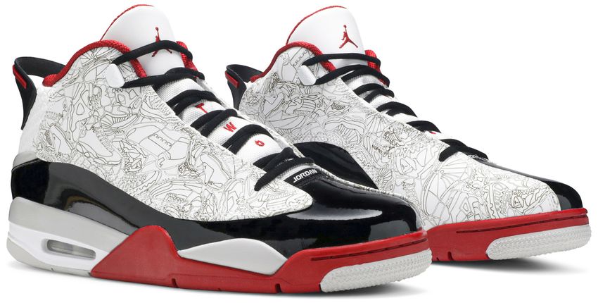 Jordan Dub Zero White Varsity Red