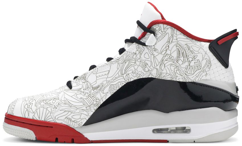 Jordan Dub Zero White Varsity Red