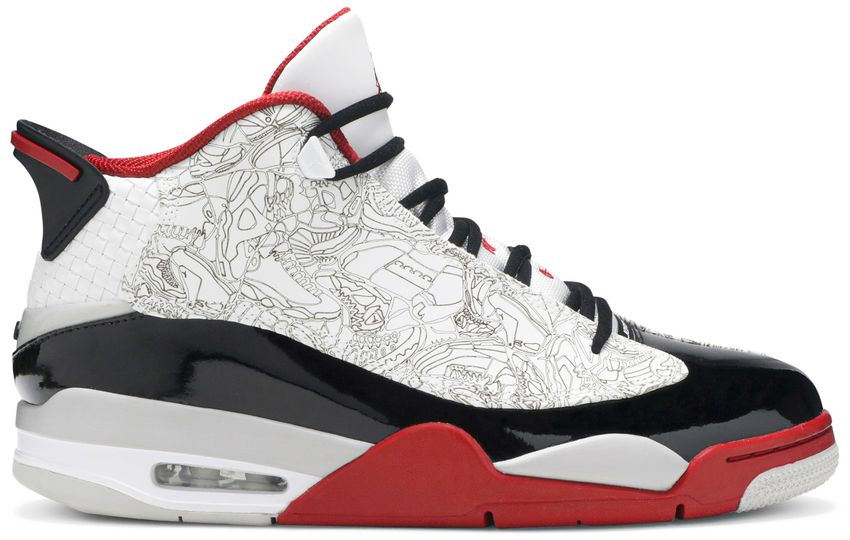 Jordan Dub Zero White Varsity Red