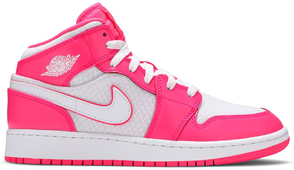 Jordan 1 Mid Hyper Pink White (GS)