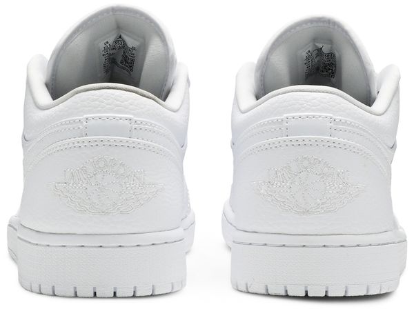 Jordan 1 Low Triple White Tumbled Leather