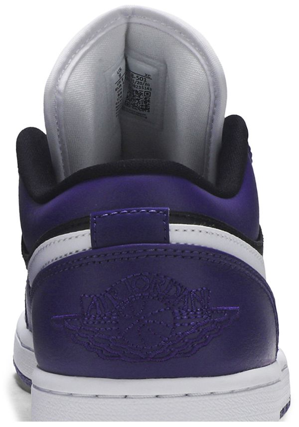 Jordan 1 Low Court Purple Black