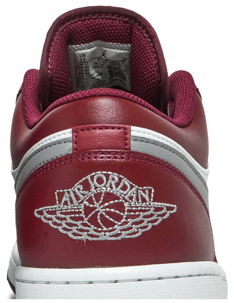 Jordan 1 Low White Bordeaux