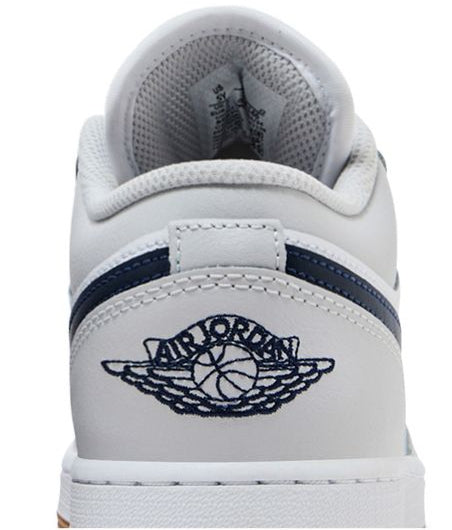 Jordan 1 Low White Neutral Grey Gum Midnight Navy (GS)