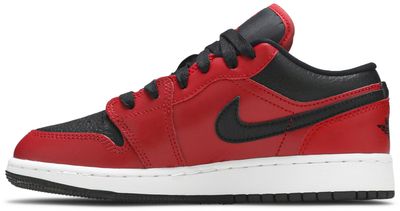 Jordan 1 Low Gym Red Black Pebbled (GS)