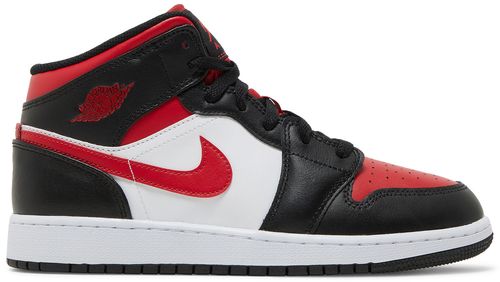 Air Jordan 1 Mid Black Fire Red (GS)