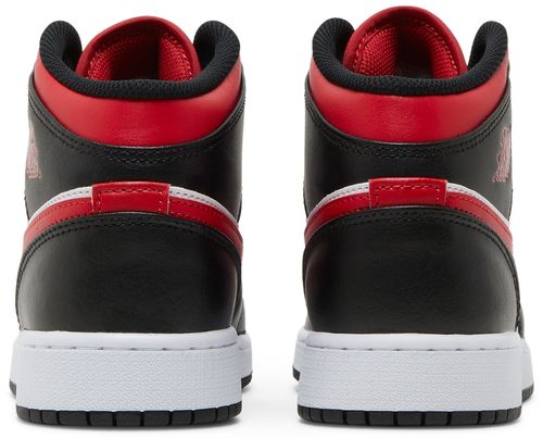 Air Jordan 1 Mid Black Fire Red (GS)