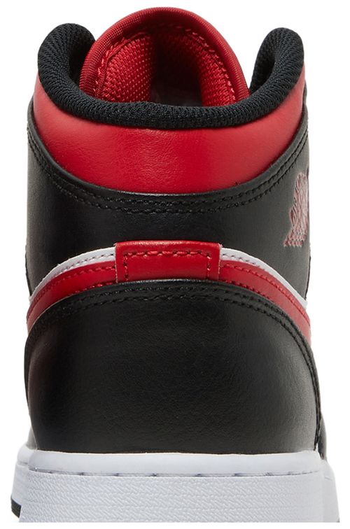 Air Jordan 1 Mid Black Fire Red (GS)