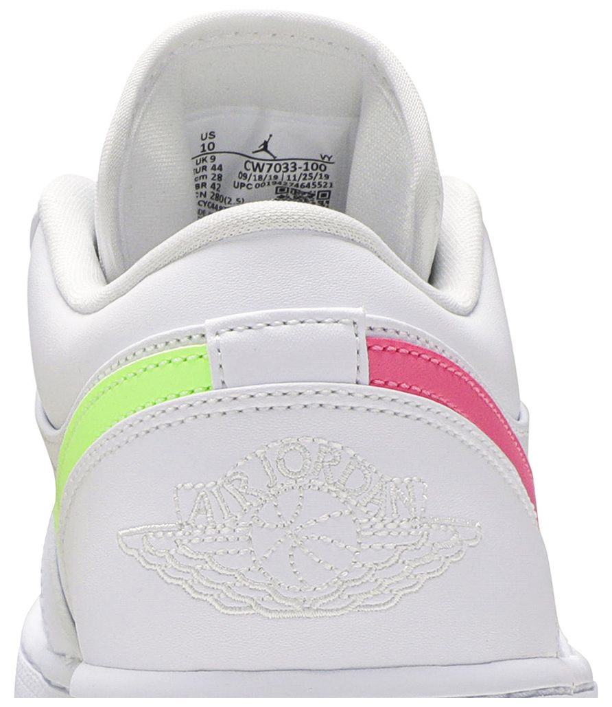 Jordan 1 Low White Multi-Color Swoosh