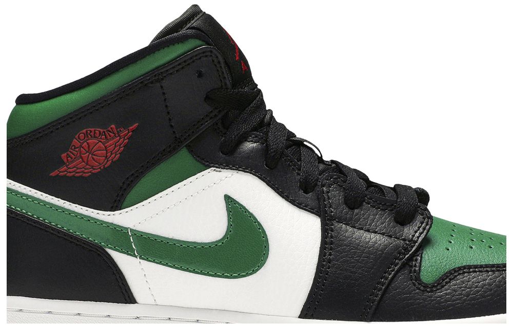 Jordan 1 Mid Green Toe (GS)
