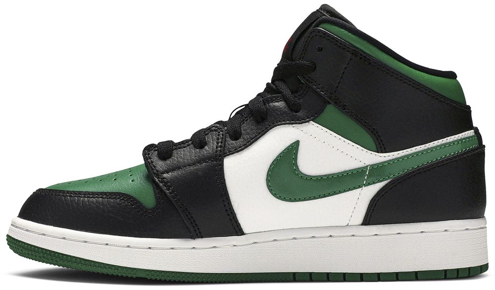 Jordan 1 Mid Green Toe (GS)