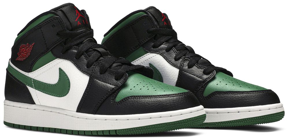 Jordan 1 Mid Green Toe (GS)