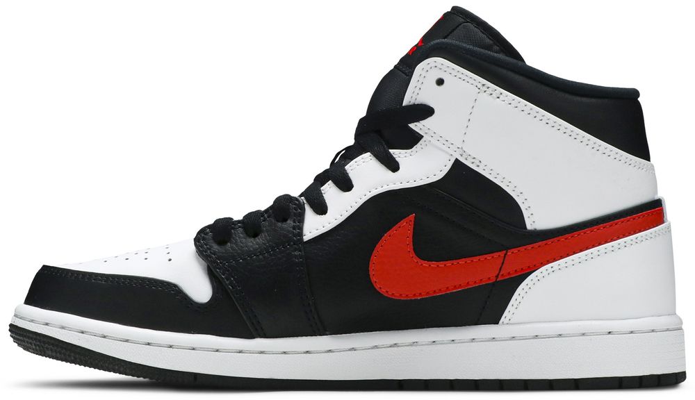 Jordan 1 Mid Black Chile Red White