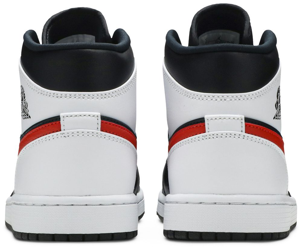 Jordan 1 Mid Black Chile Red White