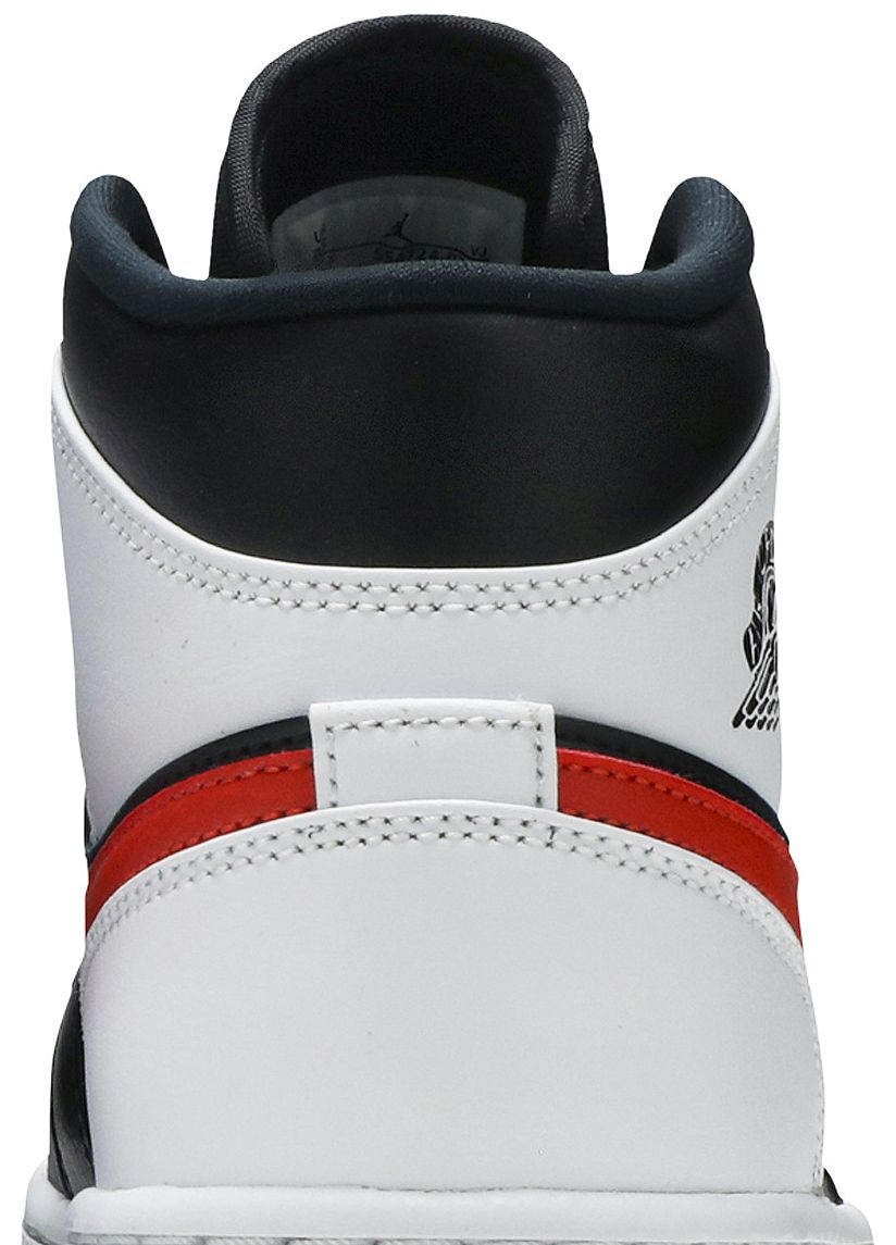 Jordan 1 Mid Black Chile Red White