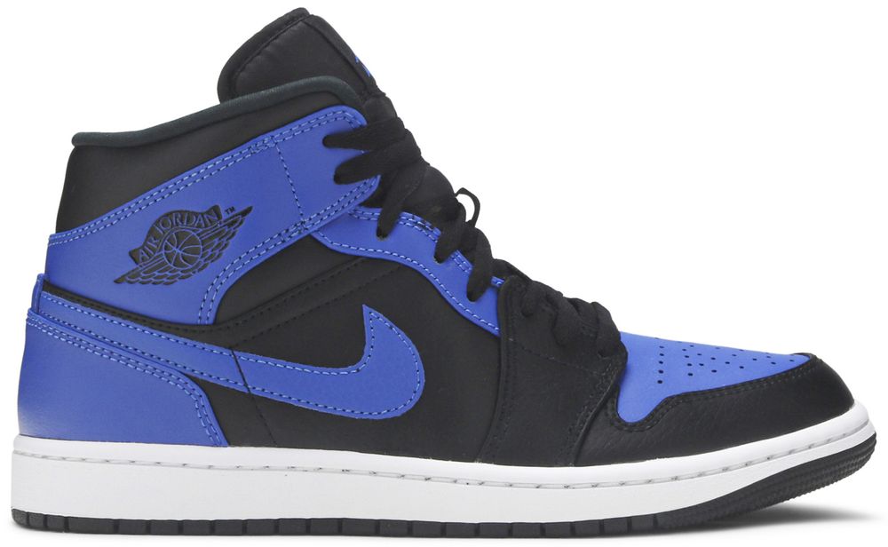 Jordan 1 Mid Hyper Royal Tumbled Leather