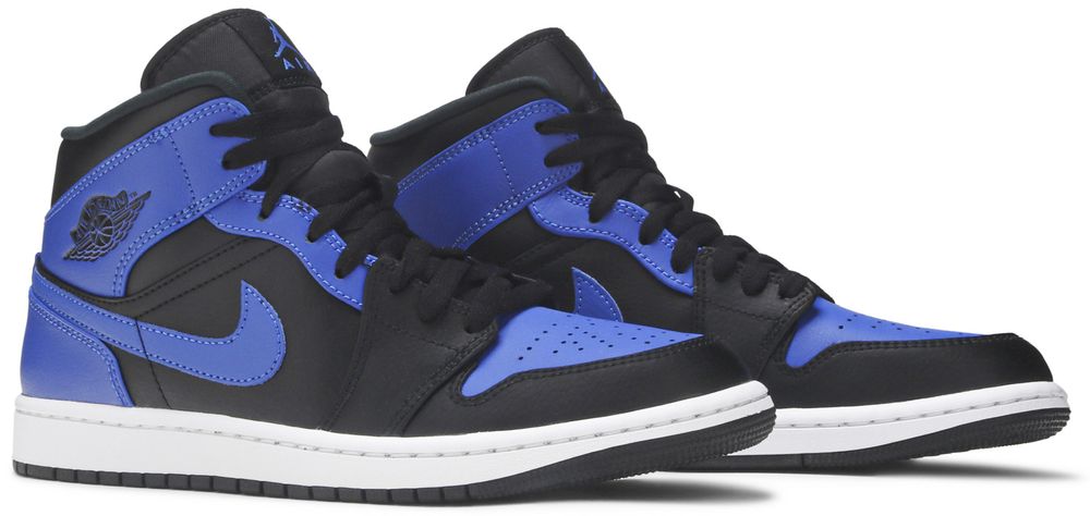 Jordan 1 Mid Hyper Royal Tumbled Leather