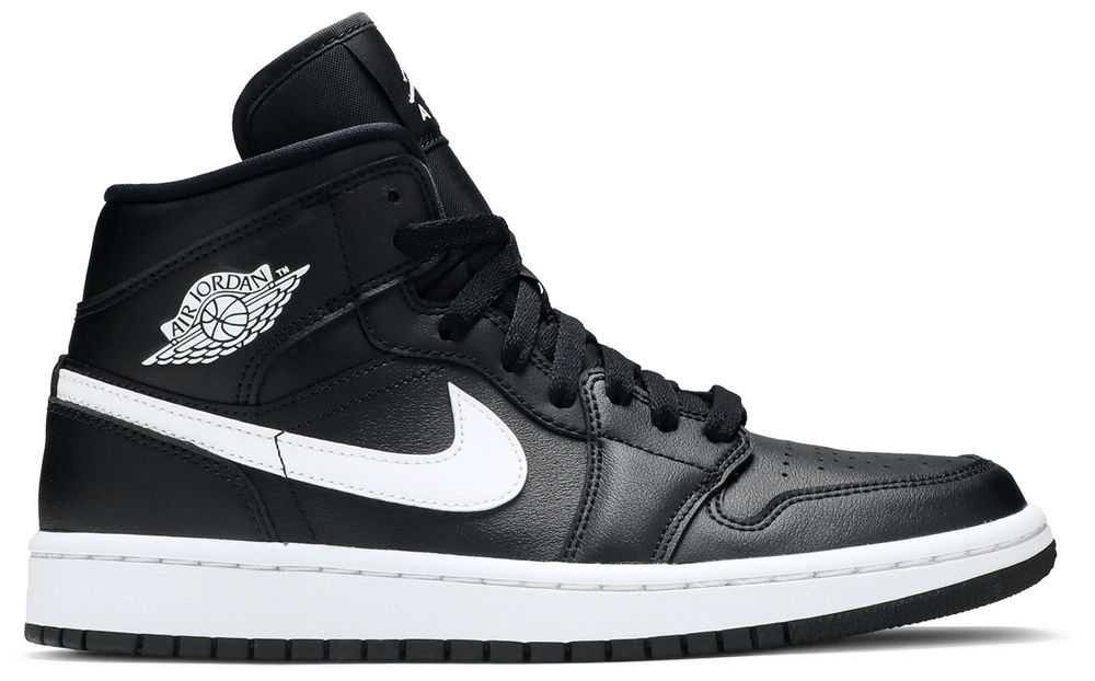 Jordan 1 Mid Black White (Women's)