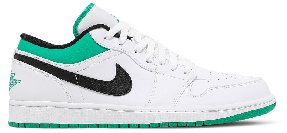 Jordan 1 Low White Lucky Green Black