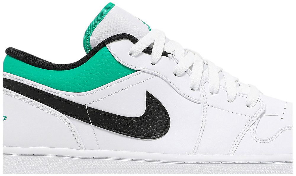 Jordan 1 Low White Lucky Green Black