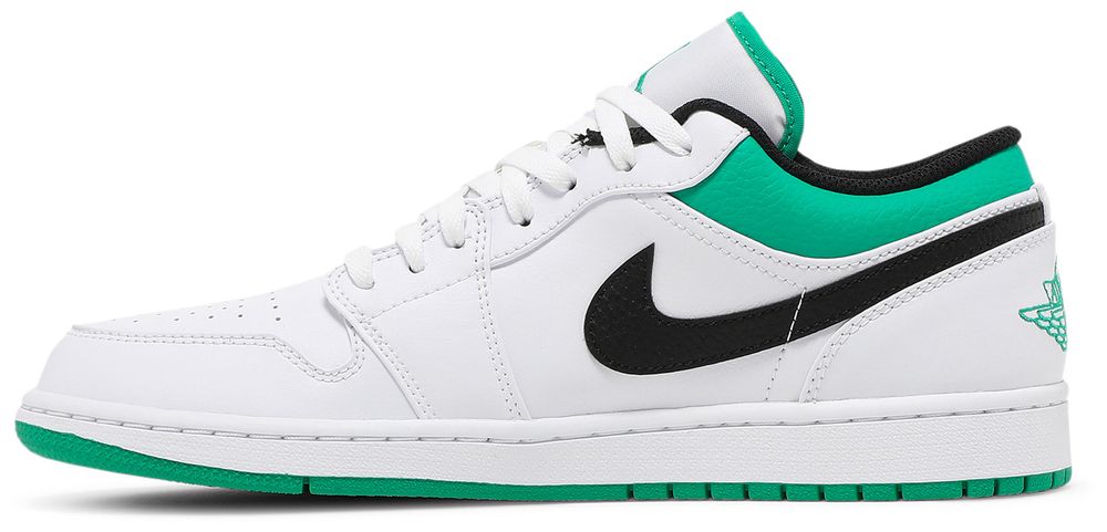 Jordan 1 Low White Lucky Green Black