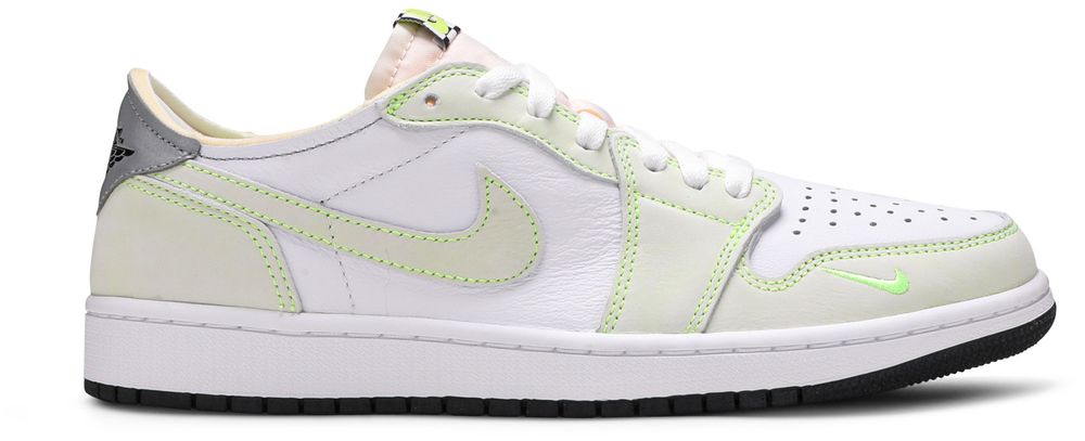 Jordan 1 Retro Low White Ghost Green Black