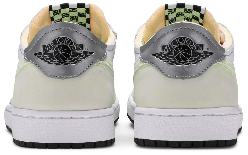 Jordan 1 Retro Low White Ghost Green Black