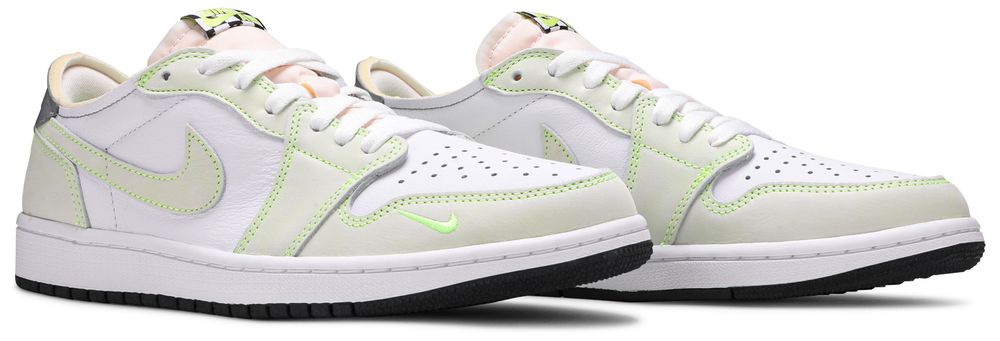 Jordan 1 Retro Low White Ghost Green Black