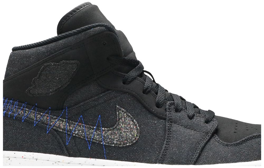 Jordan 1 Mid Crater Black