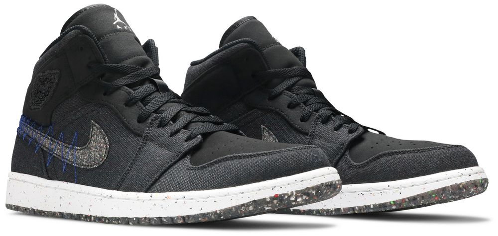 Jordan 1 Mid Crater Black