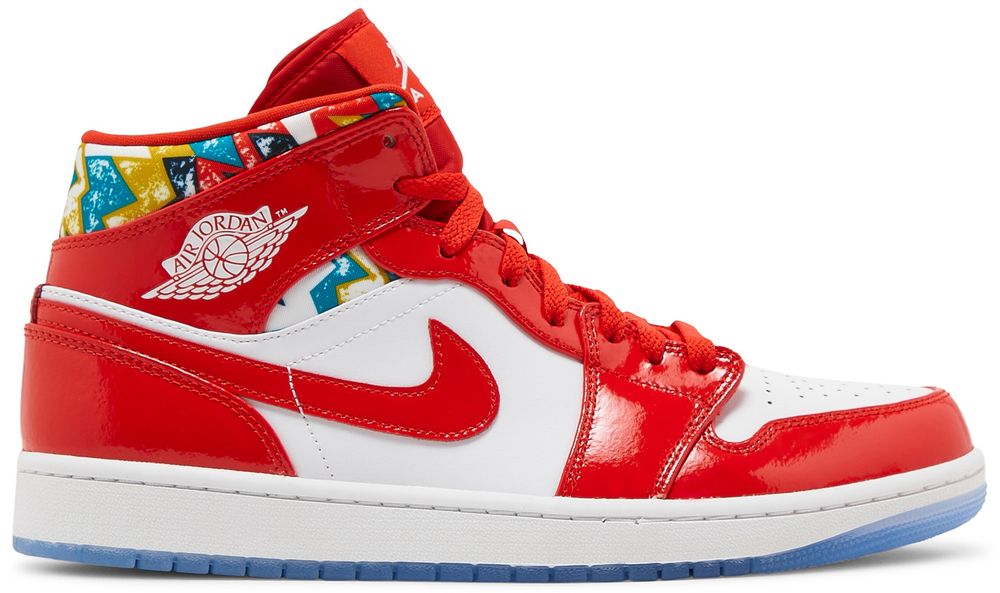 Jordan 1 Mid Barcelona Sweater Red Patent