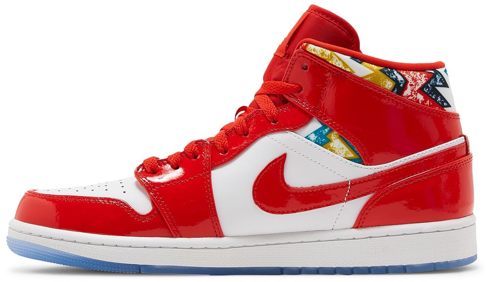 Jordan 1 Mid Barcelona Sweater Red Patent