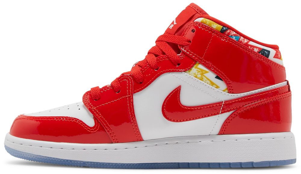 Jordan 1 Mid Barcelona Sweater Red Patent (GS)