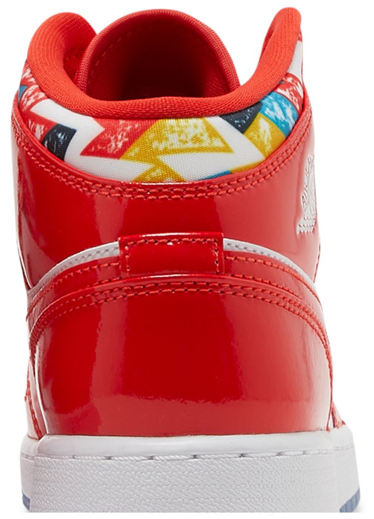 Jordan 1 Mid Barcelona Sweater Red Patent (GS)
