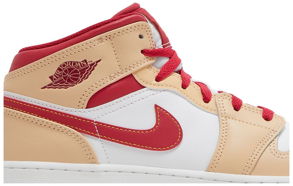 Jordan 1 Mid Light Cardinal Curry (GS)