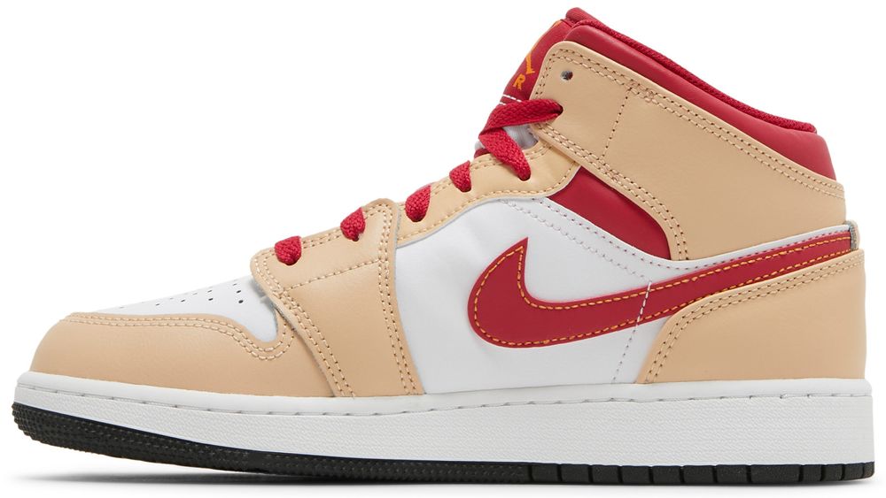 Jordan 1 Mid Light Cardinal Curry (GS)