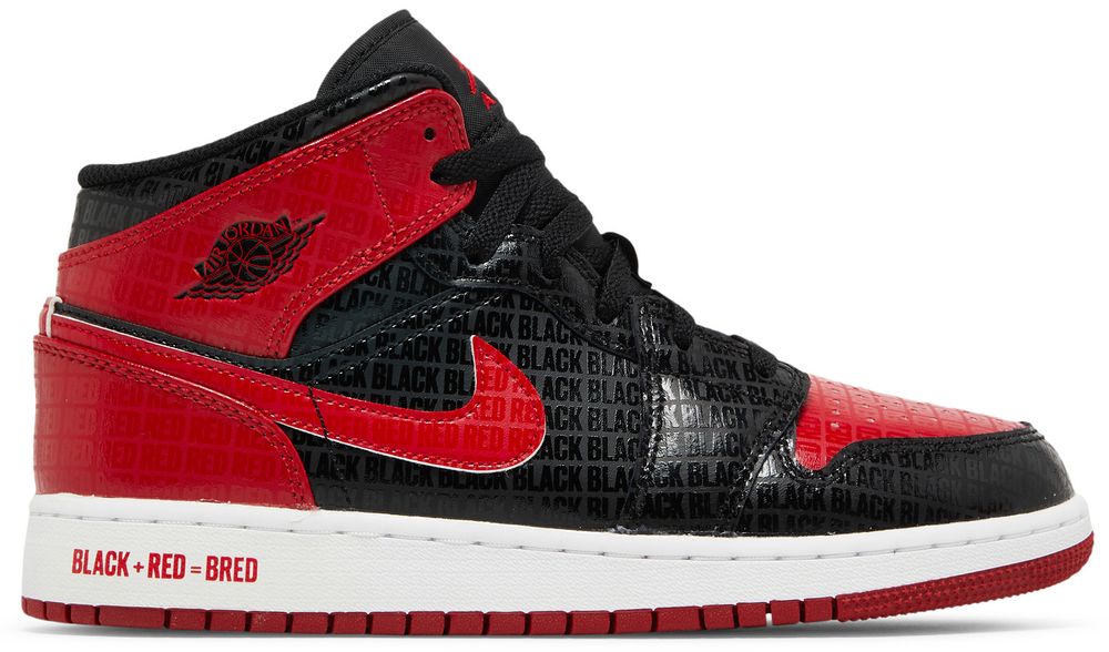 Jordan 1 Mid Bred Text (GS)
