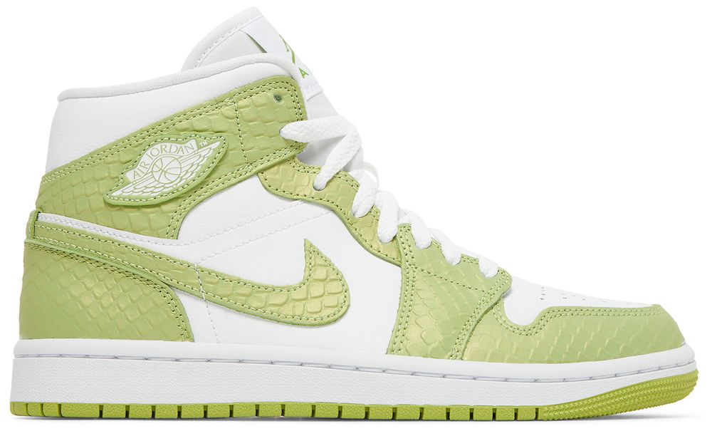 Jordan 1 Mid Green Python (Women's)