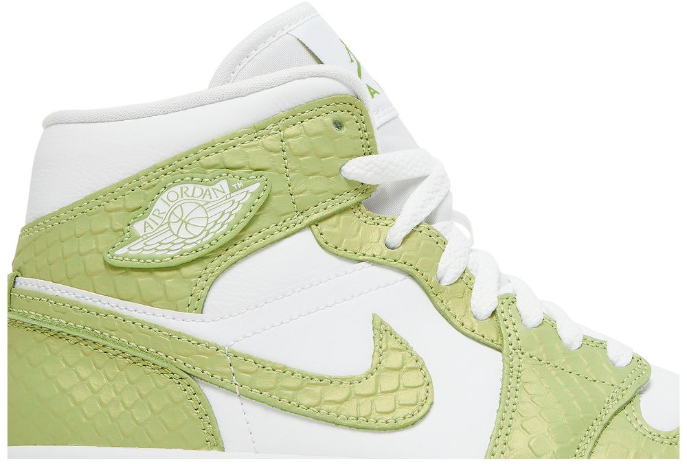 Jordan 1 Mid Green Python (Women's)